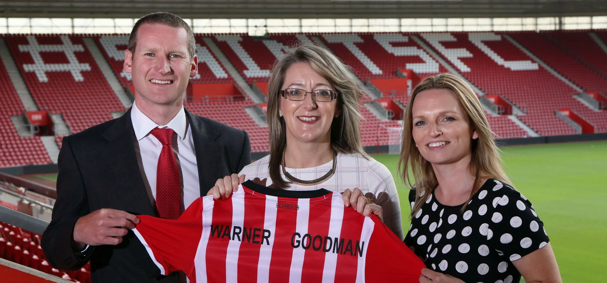 Southampton Football Club’s financial director Toby Steele, Warner Goodman partner Sarah Whitemore a