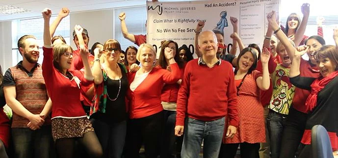 Jefferies Solicitors wear red in support of the British Heart Foundation