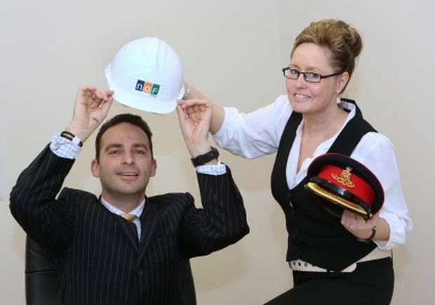 Mark Simon (left) swaps his military career for a role in the energy sector with the help of Joanne 