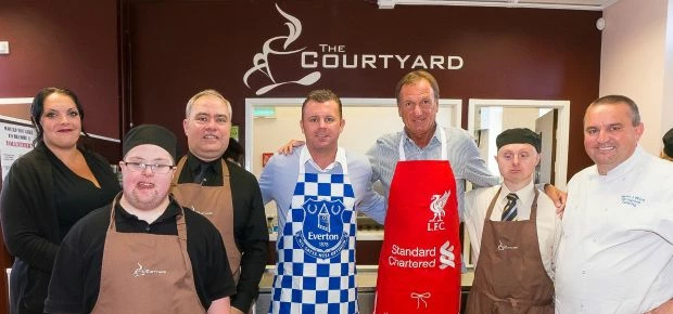 Directors of Carringtons Catering, Helen and Darren Wynn with Graham Stuart, Phil Thompson and the C