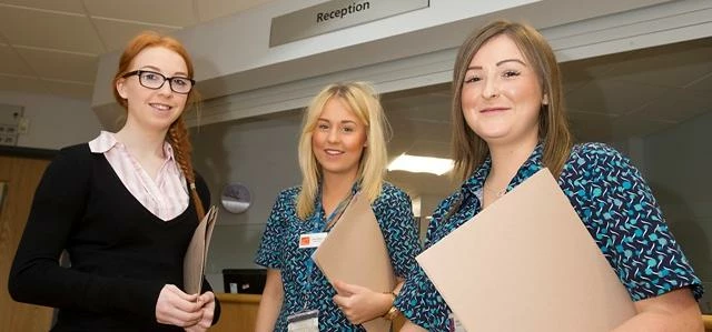L-R: Hayley Sanson from Bewick Road surgery, Alex Rowley and Amy Smith, both from Central Gateshead