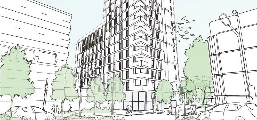 Artist's impression of Pocket Living's proposed Croydon scheme.