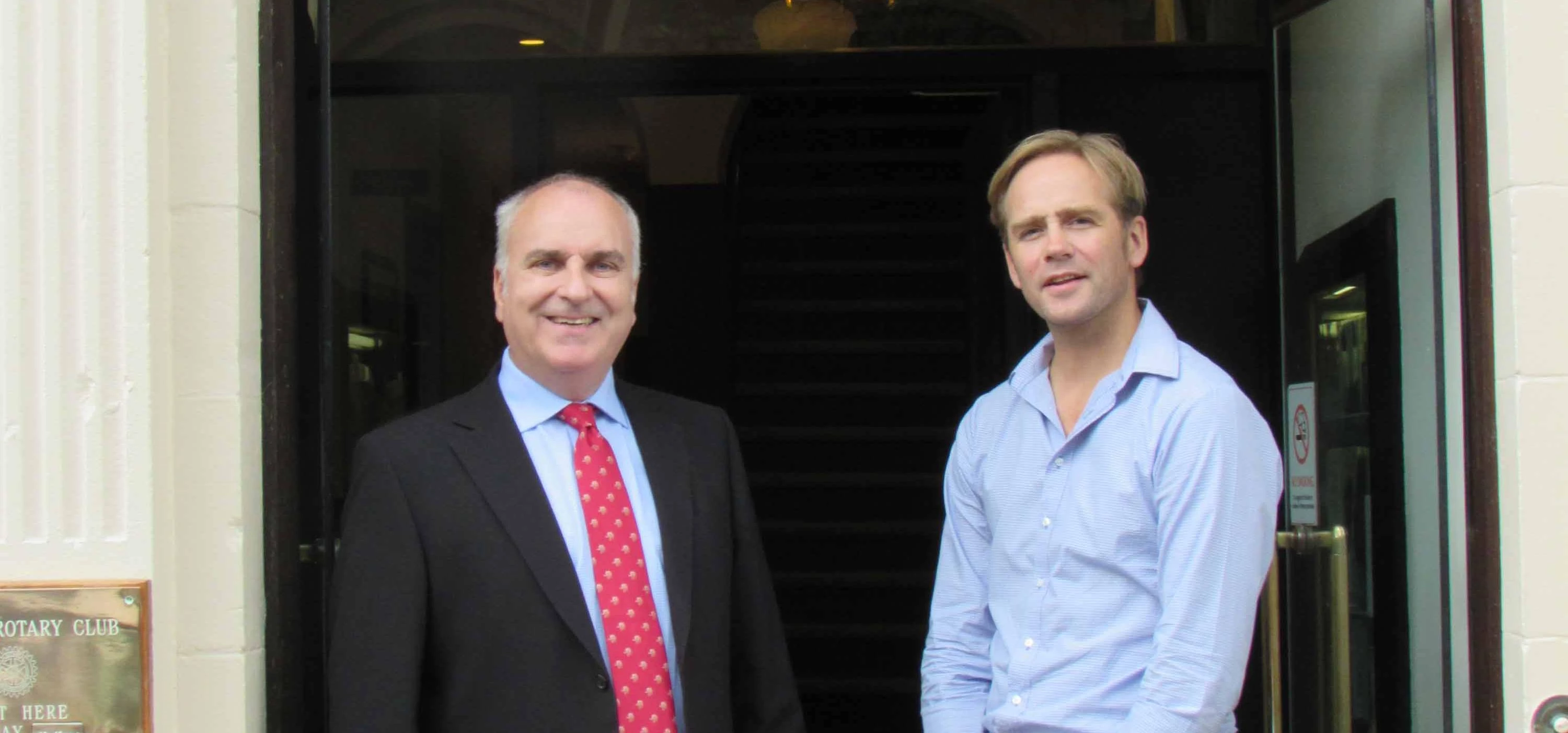 l-r Tim Clarke of Clarke Mairs LLP with Roger Davy of the Best Western Beaumont Hotel