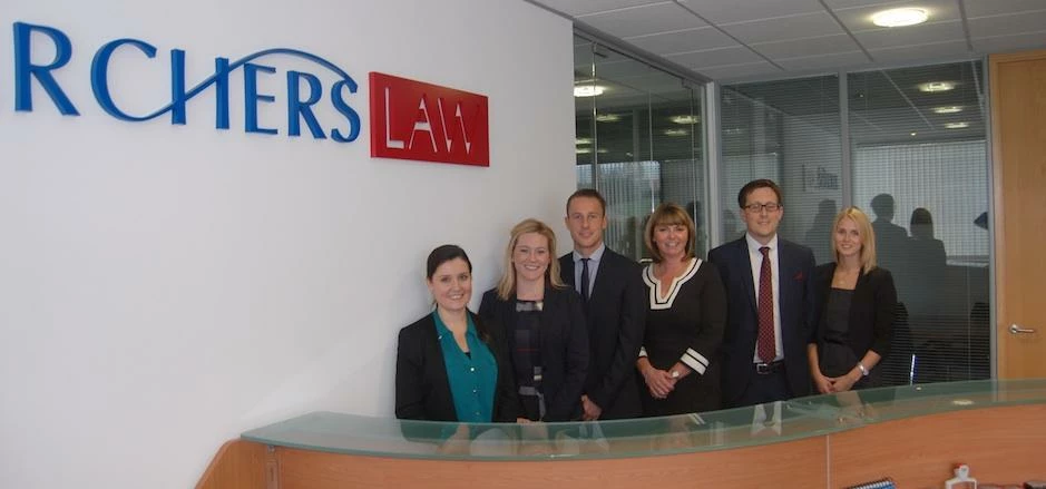 Six of the new recruits at Archers Law (left to right): Katy Moody; Lauren Mills; Dan Flounders; A