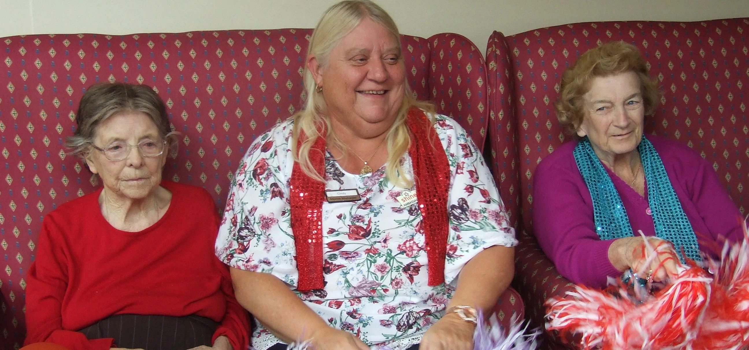 Cindy turner with residents during an Oomph! session
