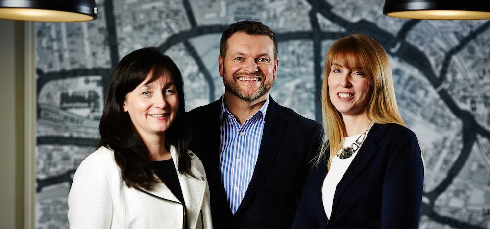 Jane Schofield (left) with fellow WorkPlace founders Adrian Stevenson and Louise Pollard