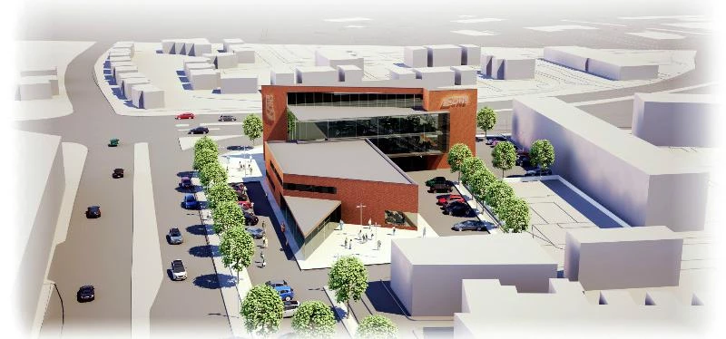 An artist's impression of the new building