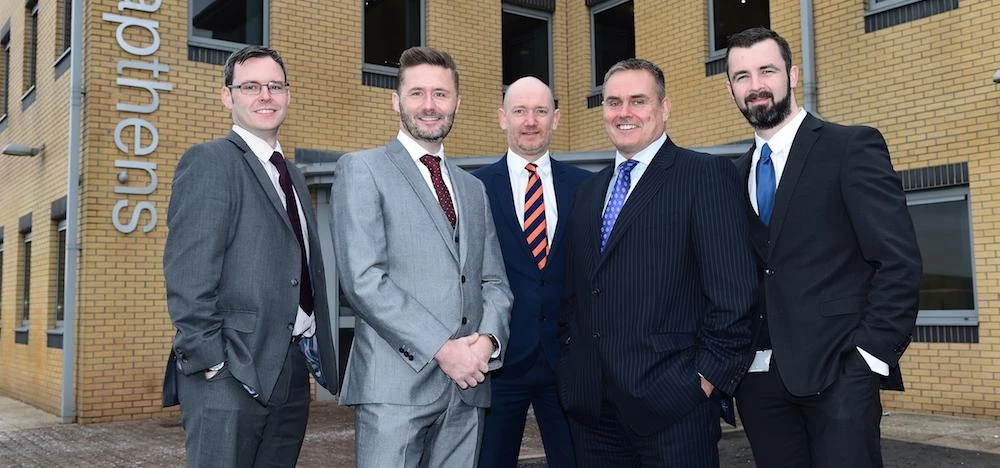 L-R: senior Napthens staff Andrew Holden, Oliver McCann, Richard Robinson, John Whittingslow and Mal