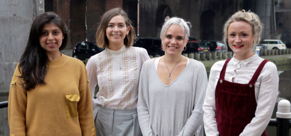 L-R: Myriam Khan, Emma Bowkett, Kineta Kelsall and Laura Weightman