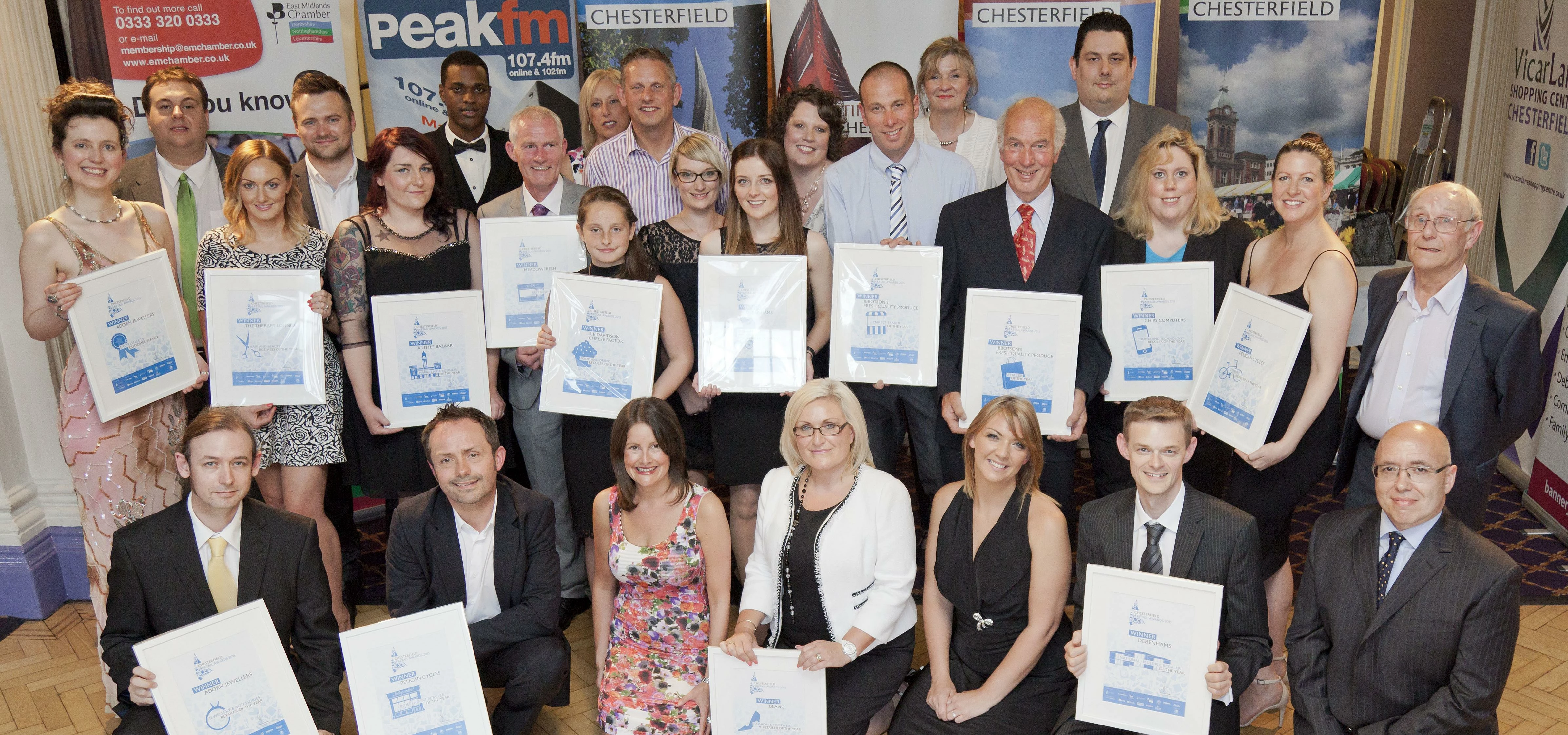 Winners at the 2015 Chesterfield Retail Awards