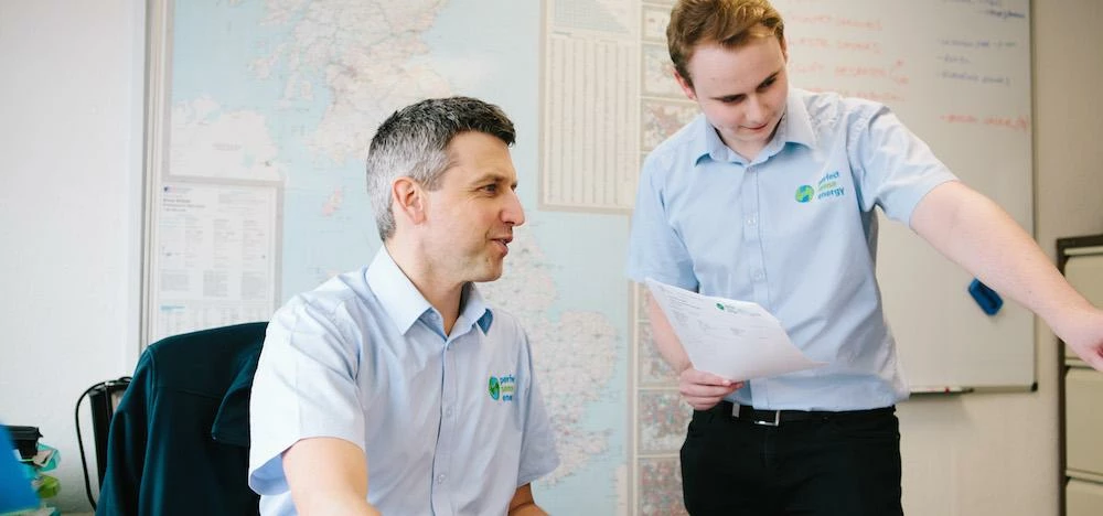 Perfect Sense MD Gary Brandwood (left) with new digital marketing apprentice Ryan Thomas