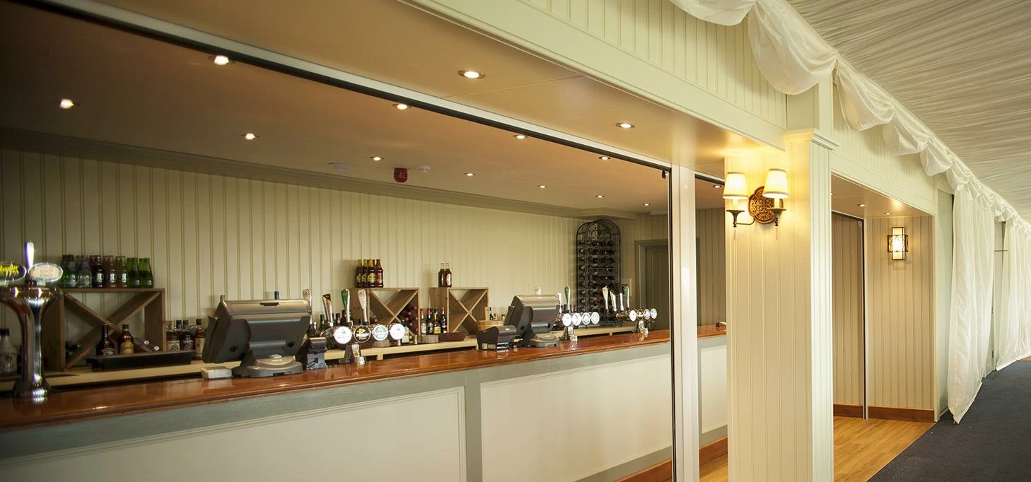 The interior of the marquee at Black Horse Beamish