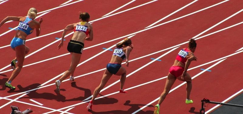 Jessica Ennis sets off to break the 110m hurdles record