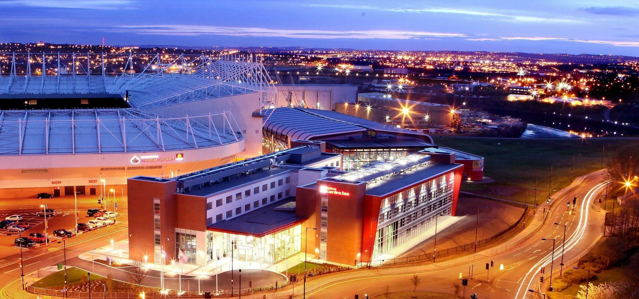Hilton Garden Inn and the Stadium of Light