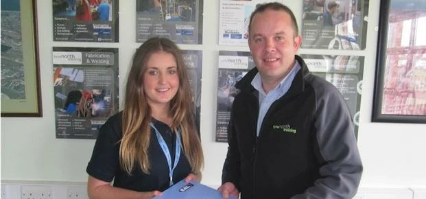 Chirton Apprentice Charlotte Brass with TNT Senior Training Officer Davey Collins