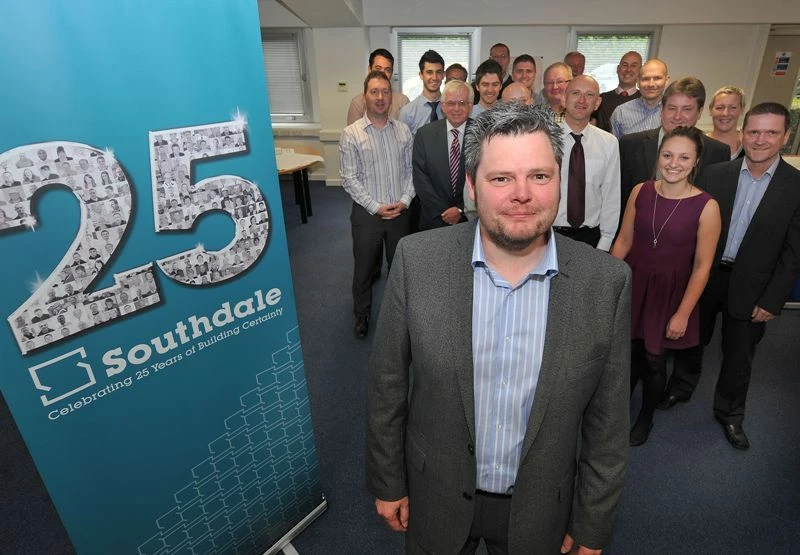 Southdale’s North West regional director, Stuart Allison, with his Warrington team. (Picture by: Bil