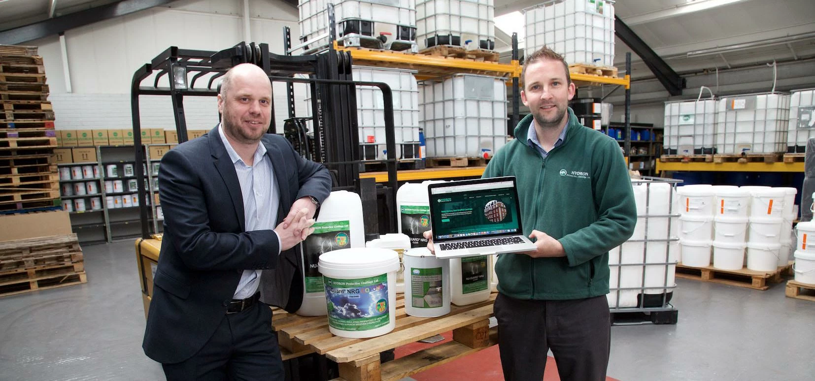 (l-r) Kevin Godbert (848 Group) with Oli Meanley (Hydron Protective Coatings)