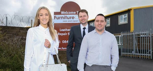 L to R, Jessica Barron, Ben Staerck and Jordan Smith from Furniture Clinic