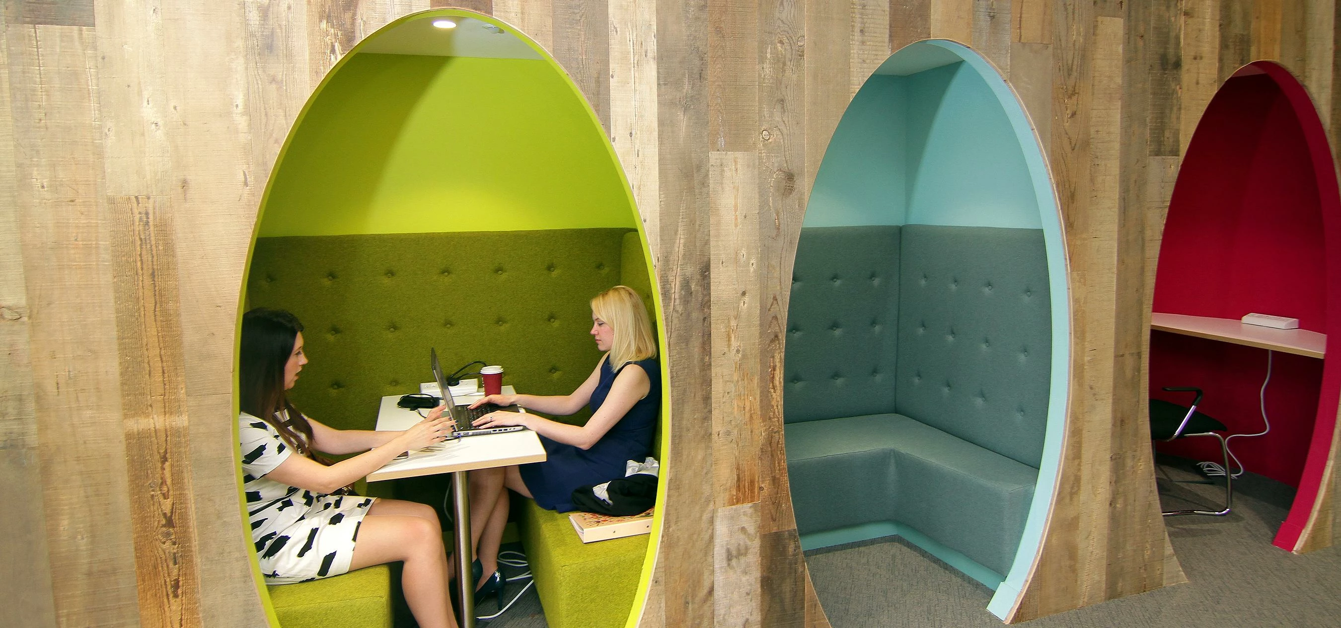 Idea pods at one of PKF Cooper Parry's offices