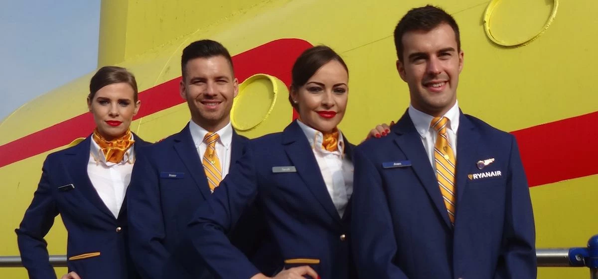 Ryanair cabin crew members based at Liverpool airport