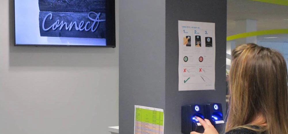 ievo's biometric fingerprint scanners at Connect Health.