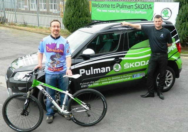 Nic gets his hands on his new bike from Skoda Durham