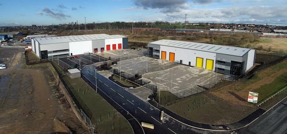 Aerial view of the Kinetic 45 development.