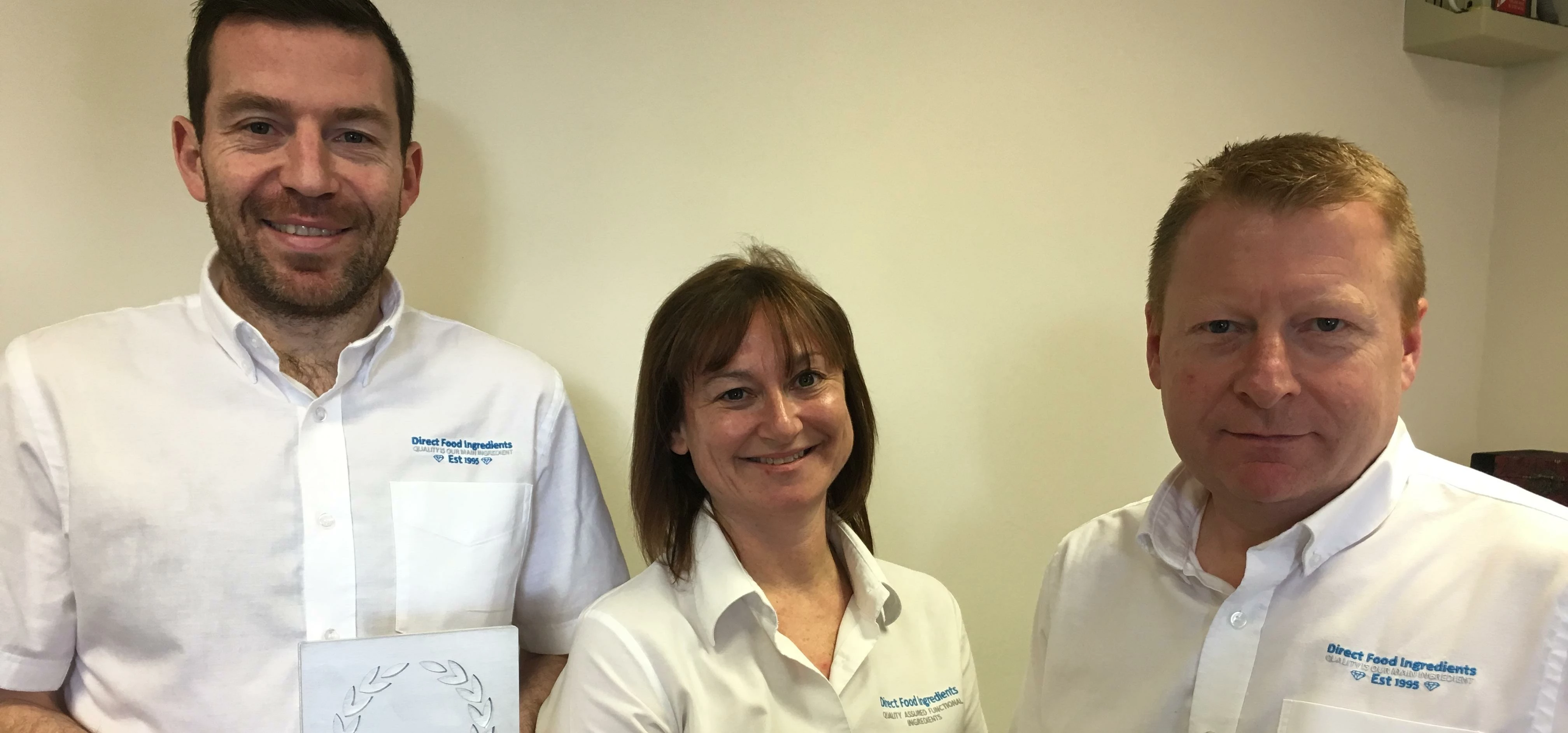 L-R directors Brigg Simpson, Cath Hough and managing director Steve Loake with the IIP accreditation