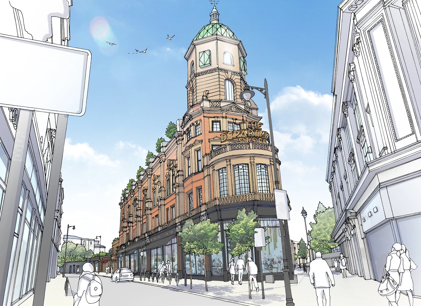 Artist's impression of the completed Department Store development.