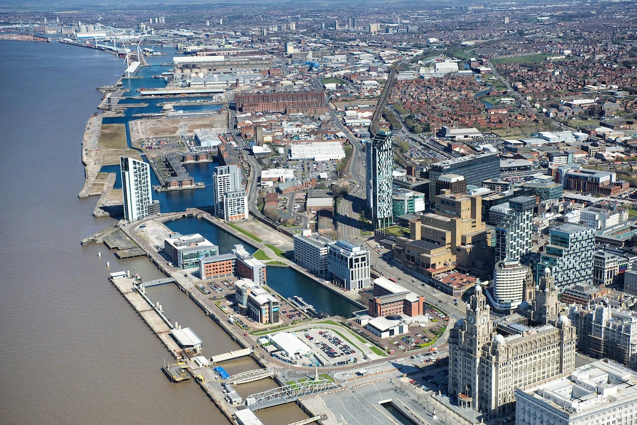 Ariel view of Liverpool Waters