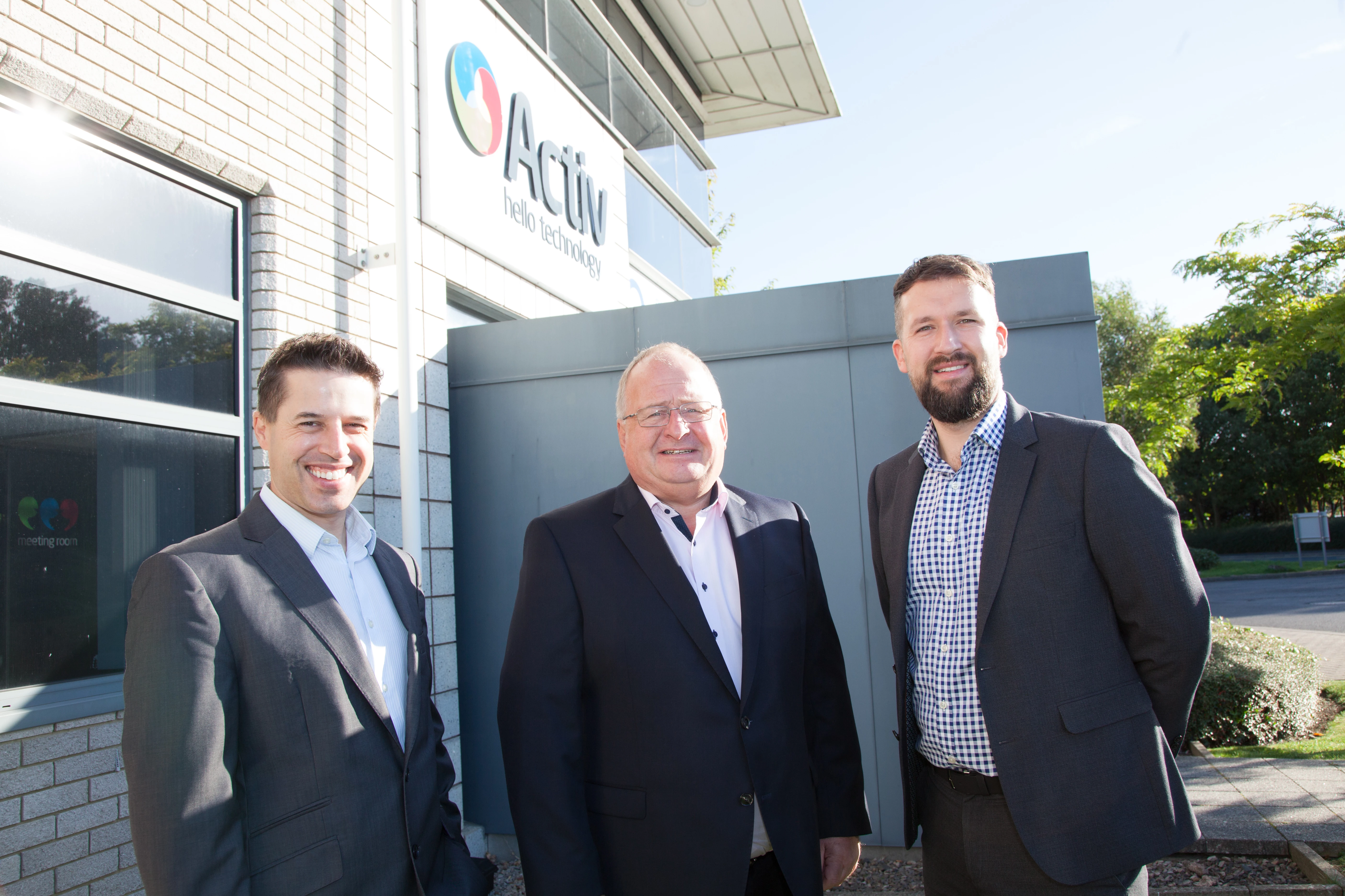 Finance manager, Michael Hearns, managing director, Ian Gillespie and sales manager, Dean Cowens. 