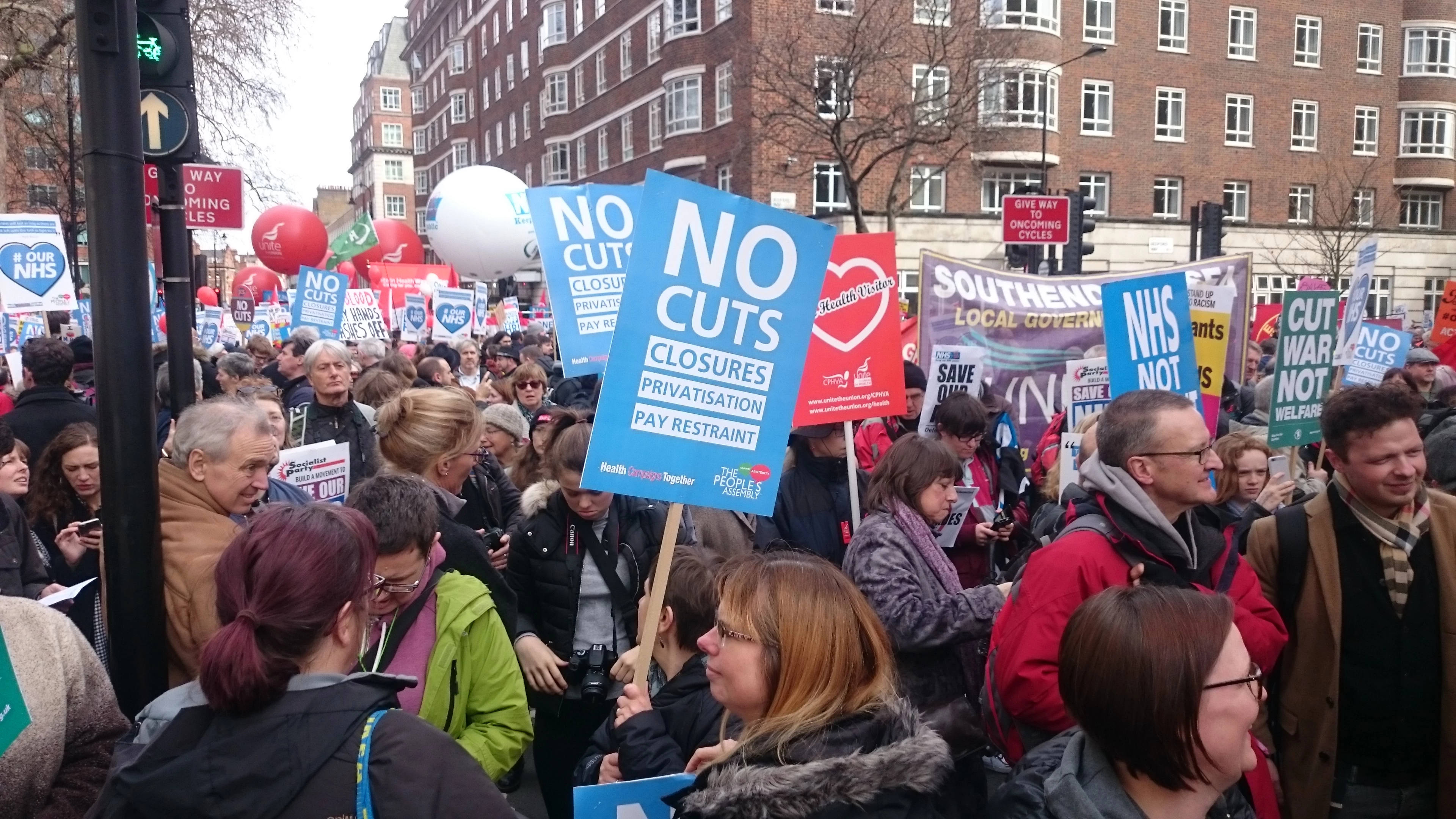 NHS demo, London.