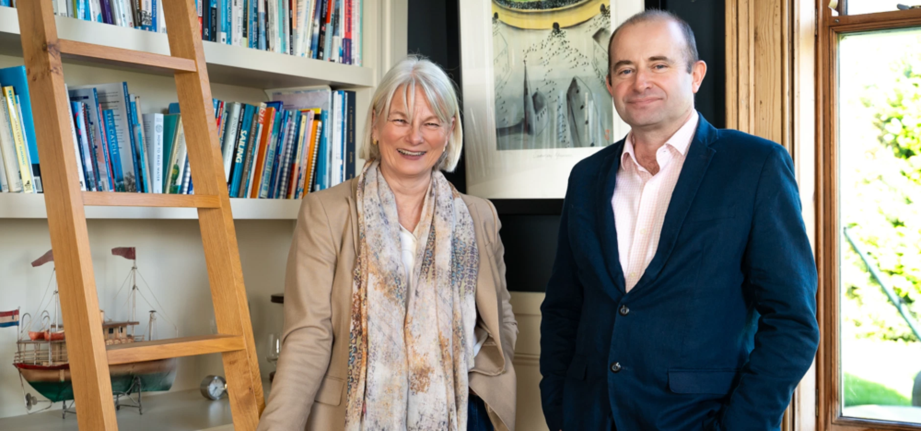 Elaine Penhaul, founder and director of Lemon and Lime Interiors, and Richard Brighty, investment manager at Maven.