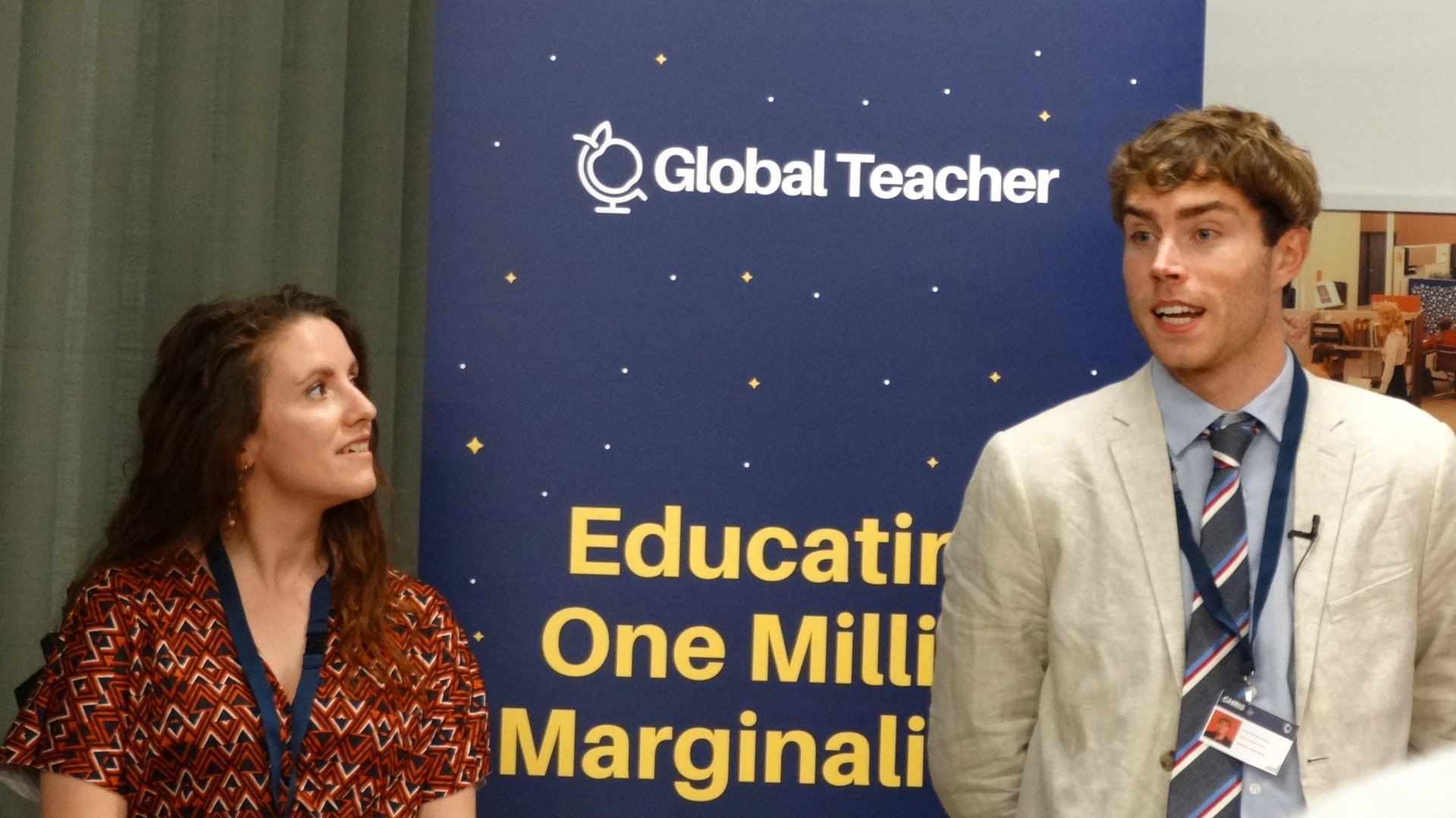 Jess Whitaker, Global Teacher trustee and COCO partnerships manager and Chris Nutman, Global Teacher founder