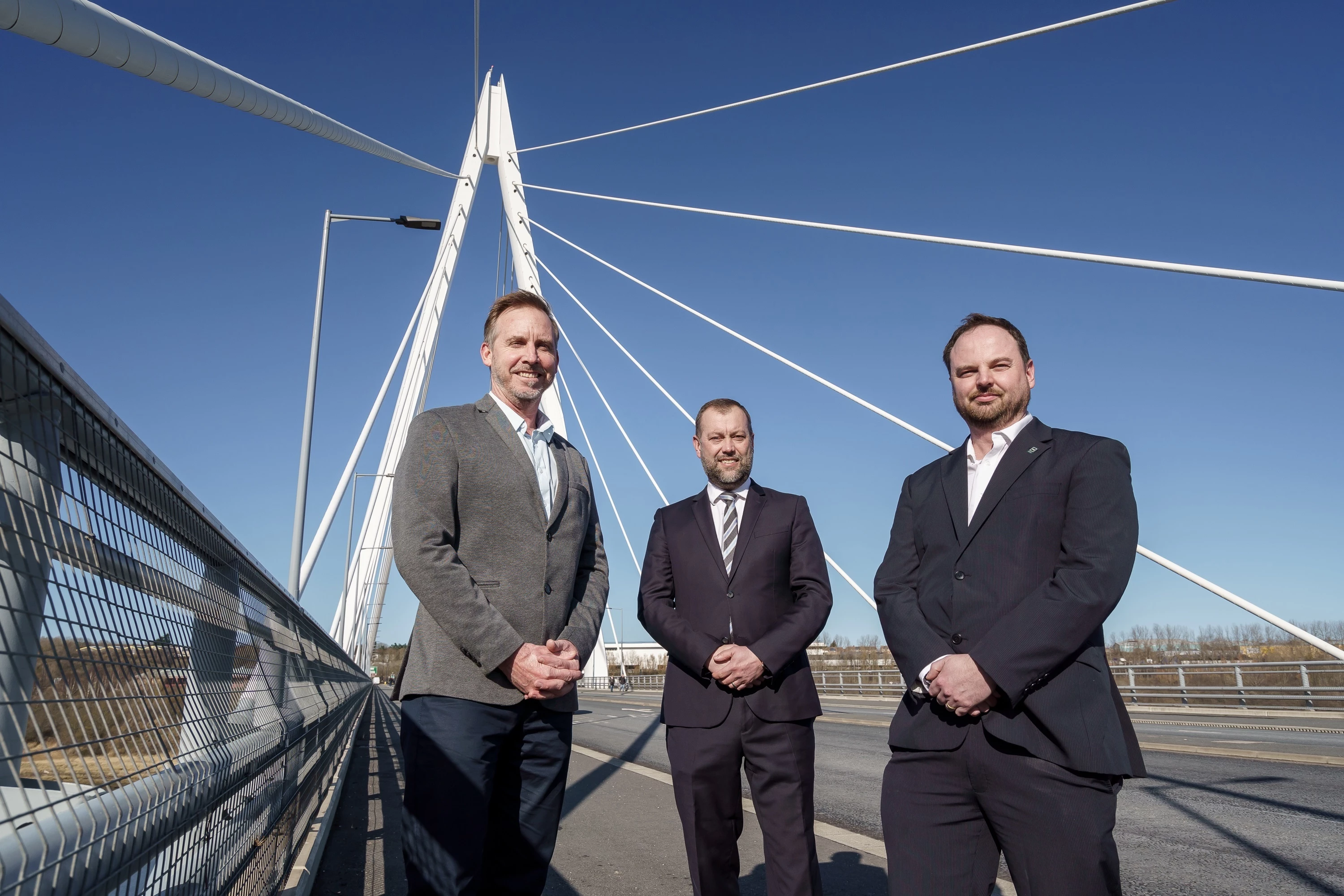 Harvey Trent, Fuzzy Logic Studio, director, Paul Butler, CEO North East Automotive Alliance and Peter Routledge, curriculum developer for the High Value Manufacturing Catapult.