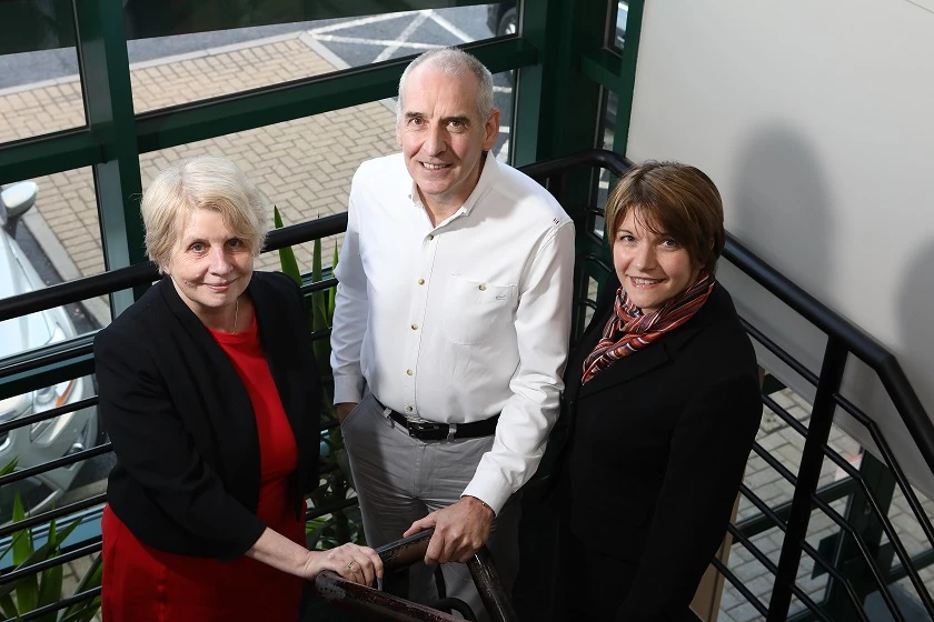 Sally Waterston, co-founder and Non-Executive Chairman; Robert Cowan, lead consultant for manufacturing and Susan Bell, Chief Executive Officer. 