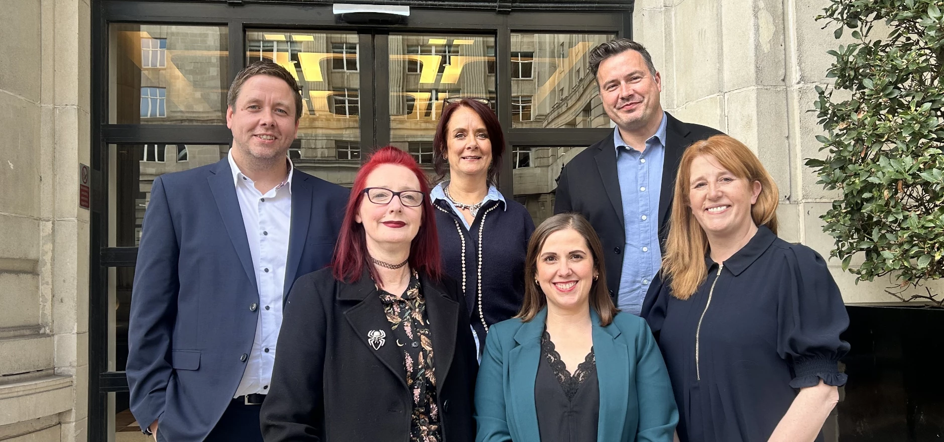 Back row L-R Chris Stone, Esther Leach and John-Paul Dennis. Front row L-R Sarah McCarthy, Claire Martini and Janet Jones.jpeg