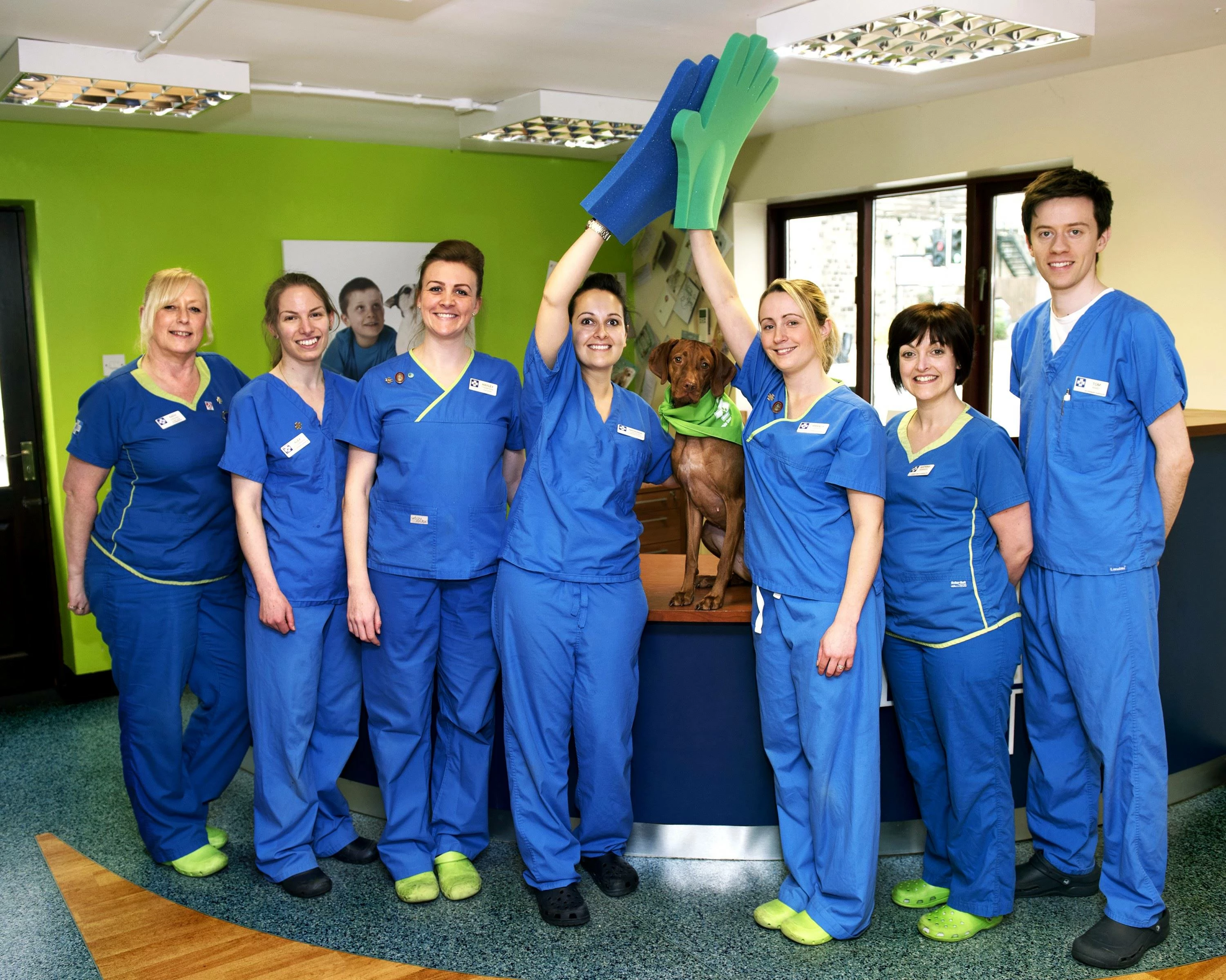 White Cross Vets nurses celebrate the practice's latest accolade