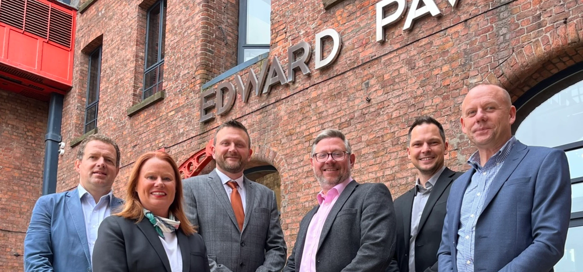 L-R Tom Wakeford, managing director, Louise Morris, business development manager, Liam King, regional manager, Tom Sewell, director, Richard Varney, commercial manager, Christian White, senior pre construction .JPEG