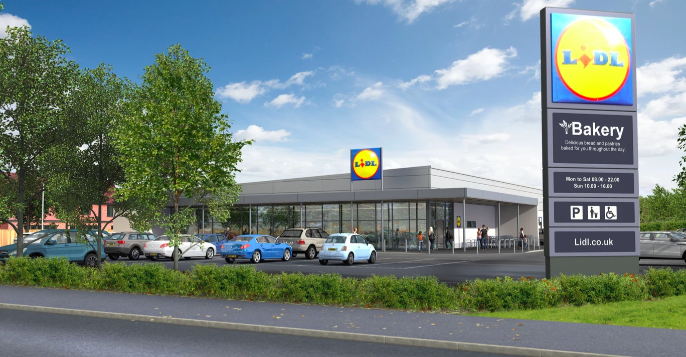 A artist's impression of the proposed Lidl store