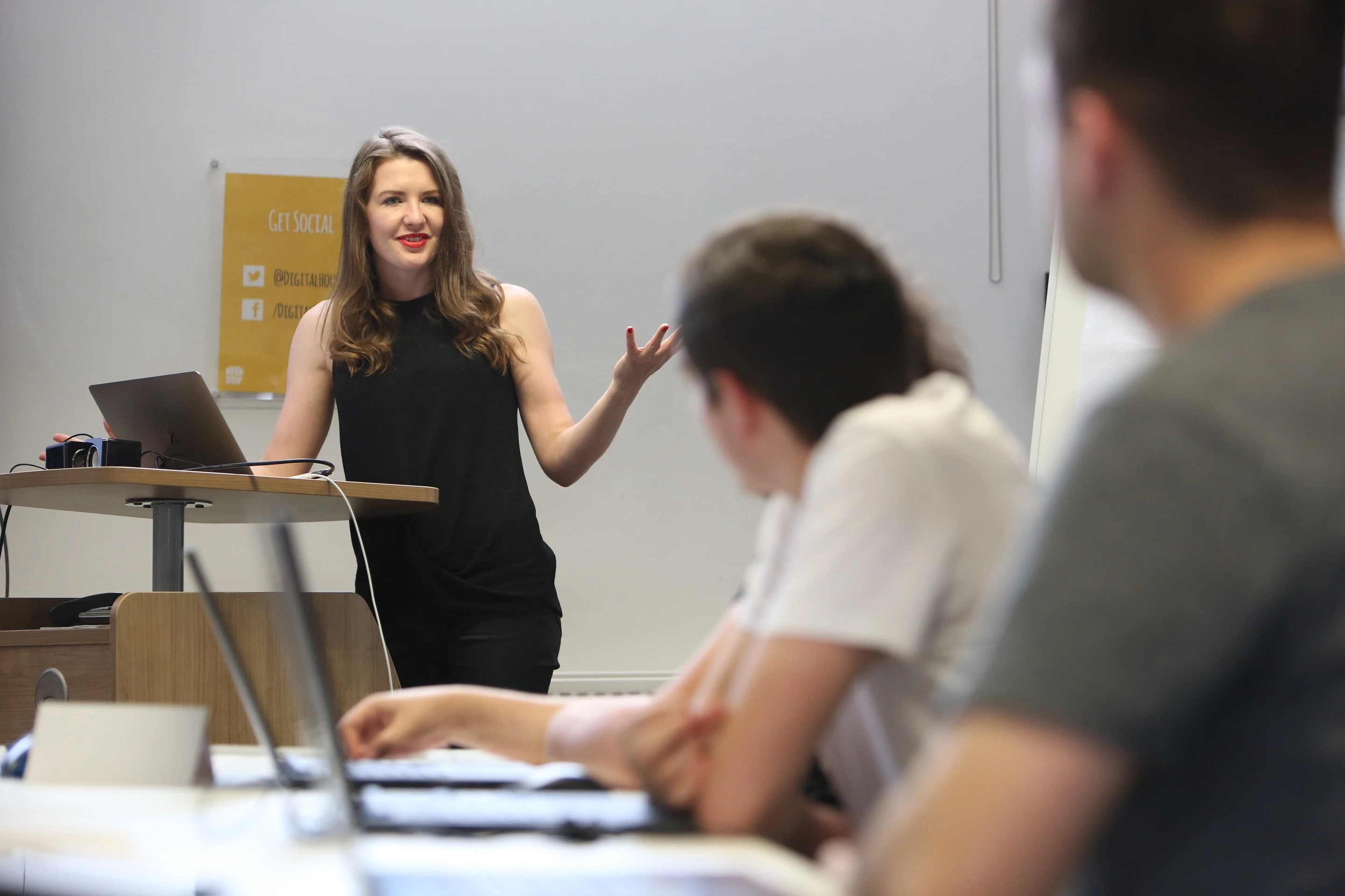 RAW Digital's Joanna Wake delivers training as part of the OnRoute Digital project