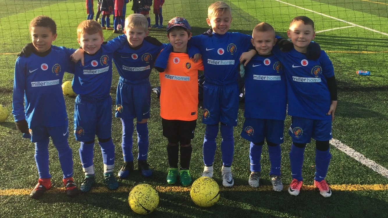 THE U7 Blues team at Montagu and North Fenham FC is preparing to kick off its next game in style with a brand new kit thanks to a sponsorship deal from leading housebuilder Miller Homes.
