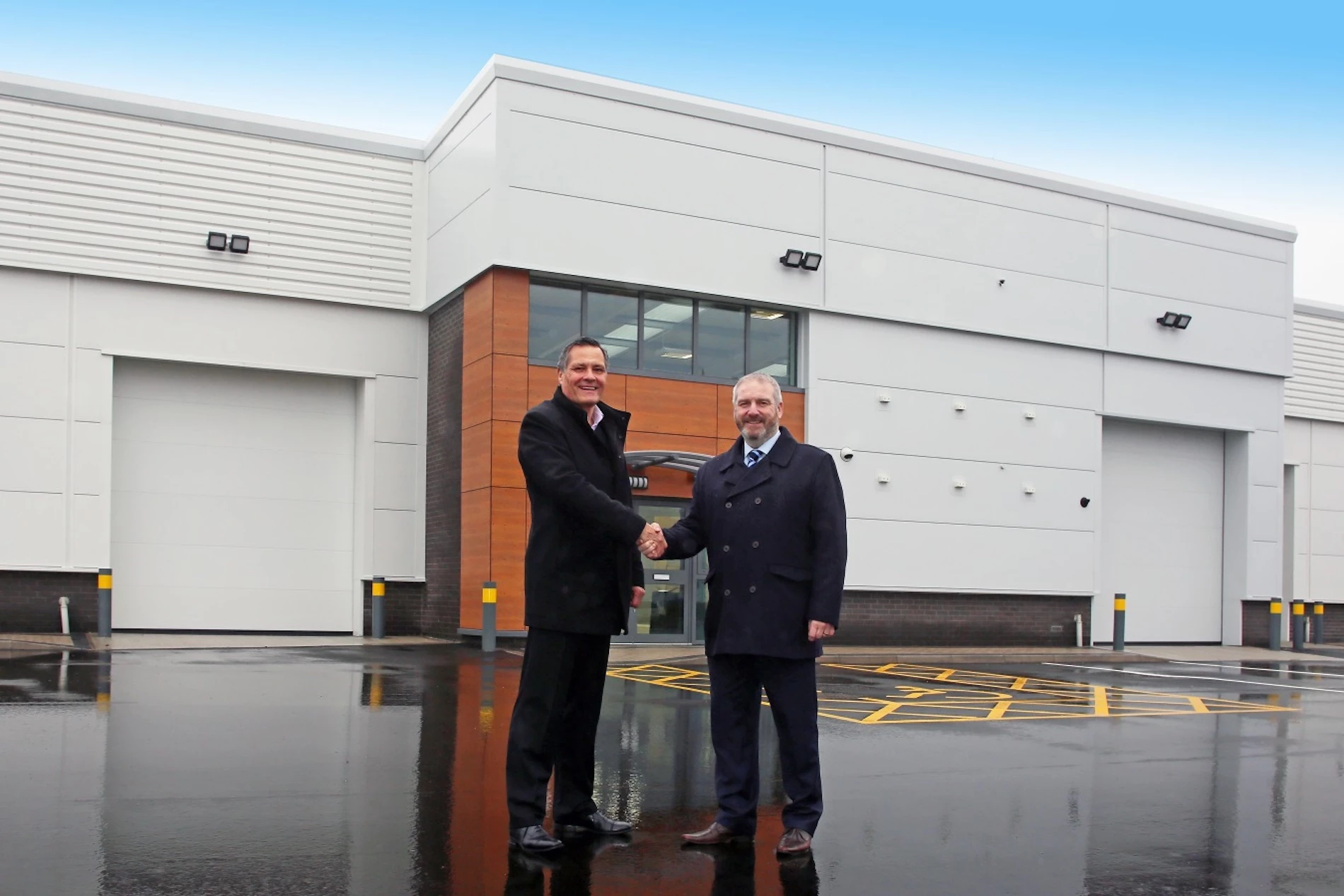 Paul Carnell and Bill Mordue at Bullrush Grove Business Park, Doncaster.