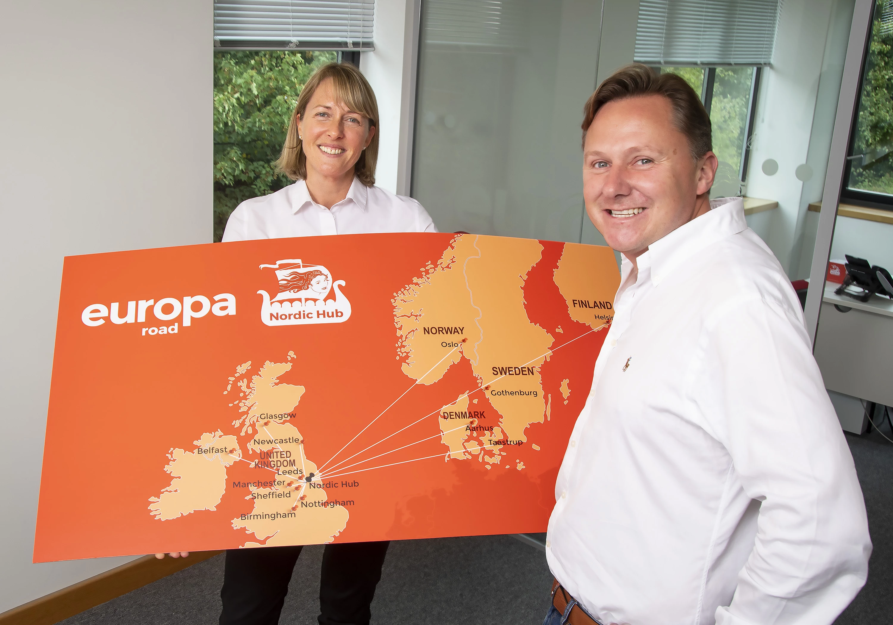 Dionne Redpath and Andrew Baxter of Europa Worldwide Group