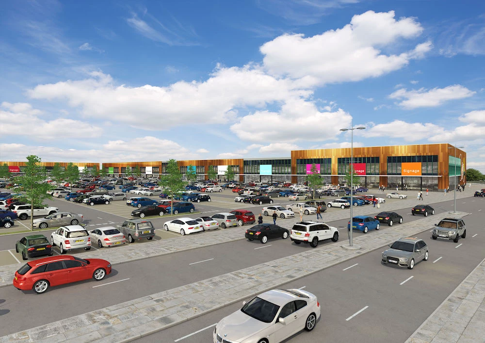 A CGI of Liverpool Shopping Park