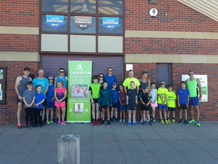 Members of the Cannon Events Kids Running Club