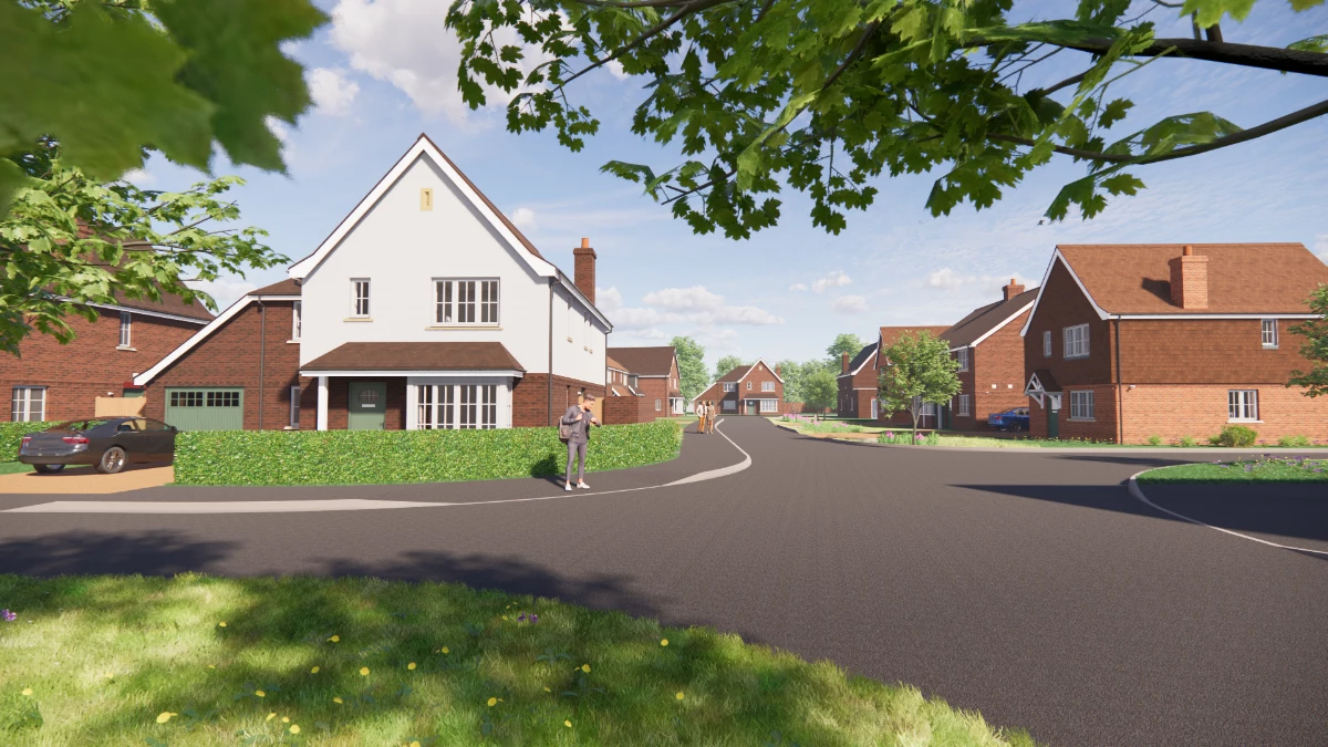 CGI of proposed houses in Croxley Green.
