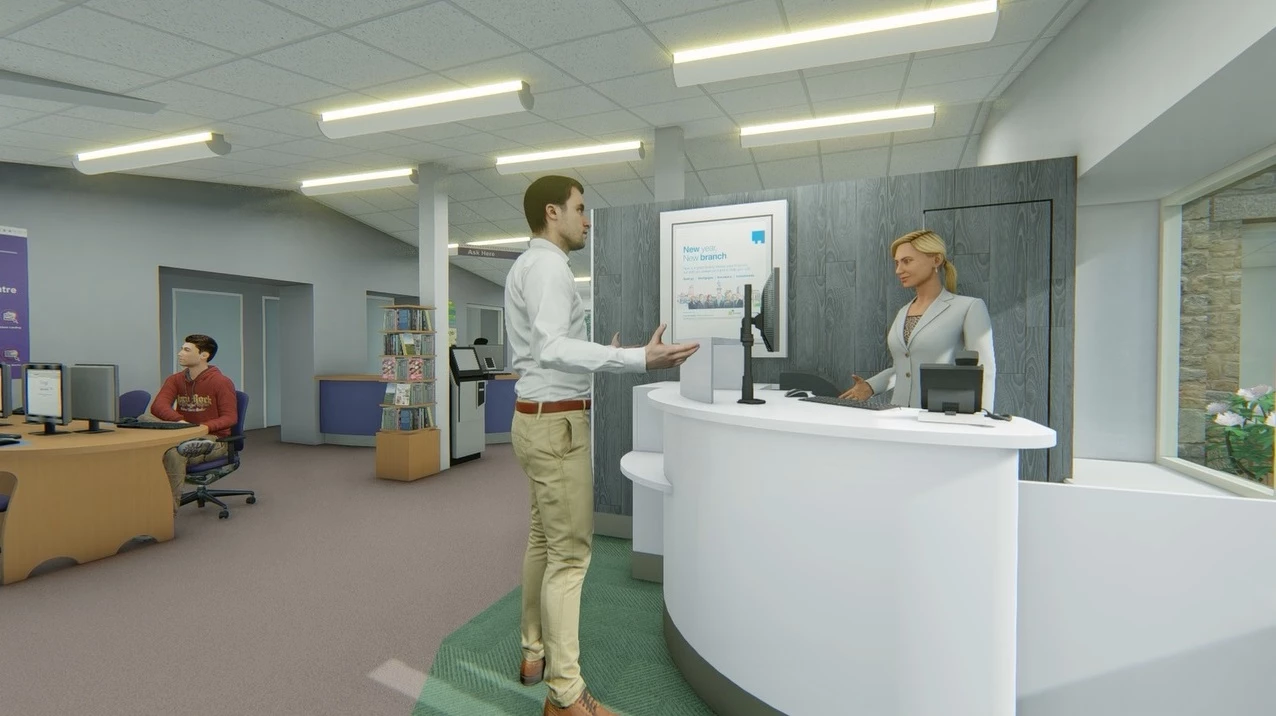 A CGI of the Newcastle Building Society branch