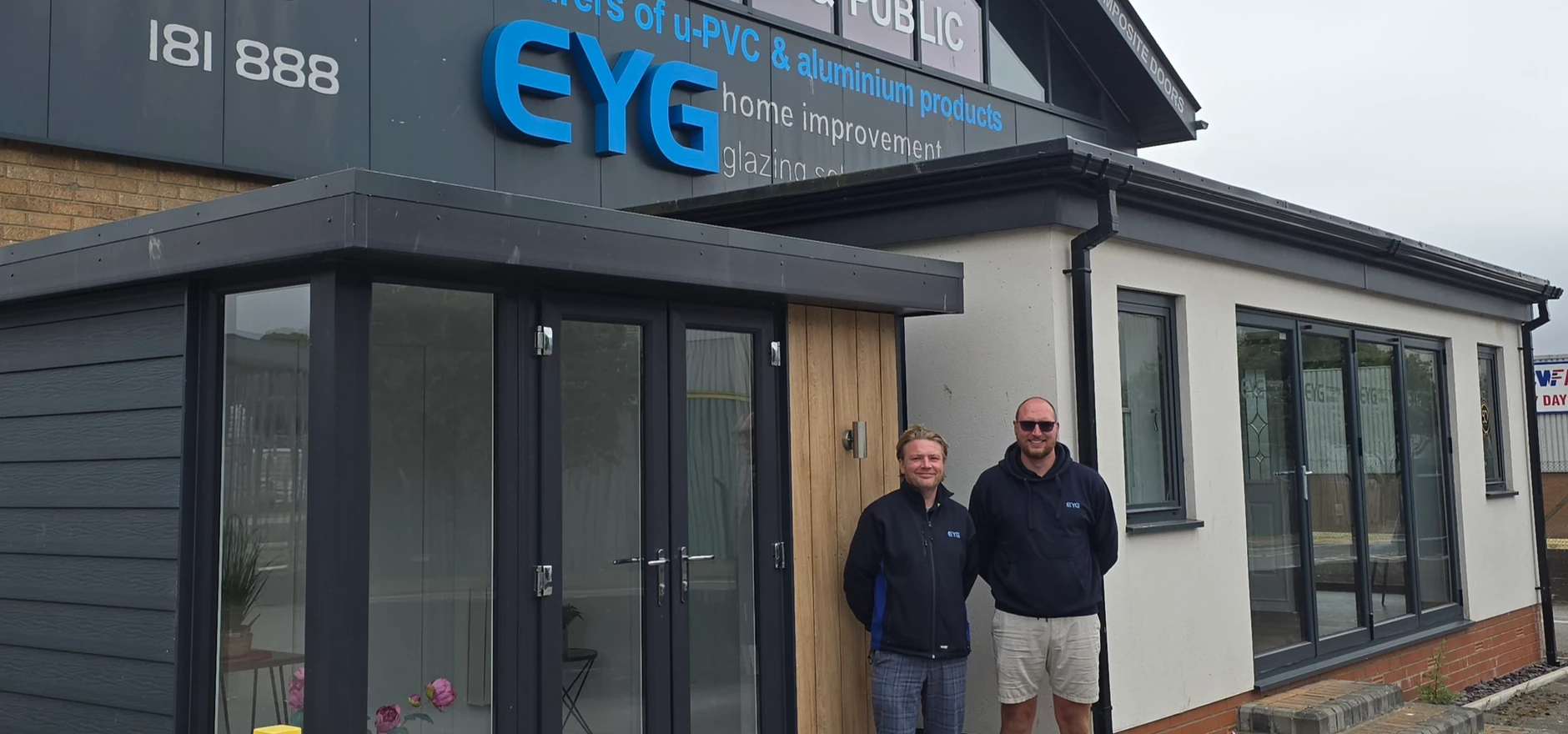 Manager Adam Wall and estimator Ryan Jones at the EYG Scarborough Showroom.jpg