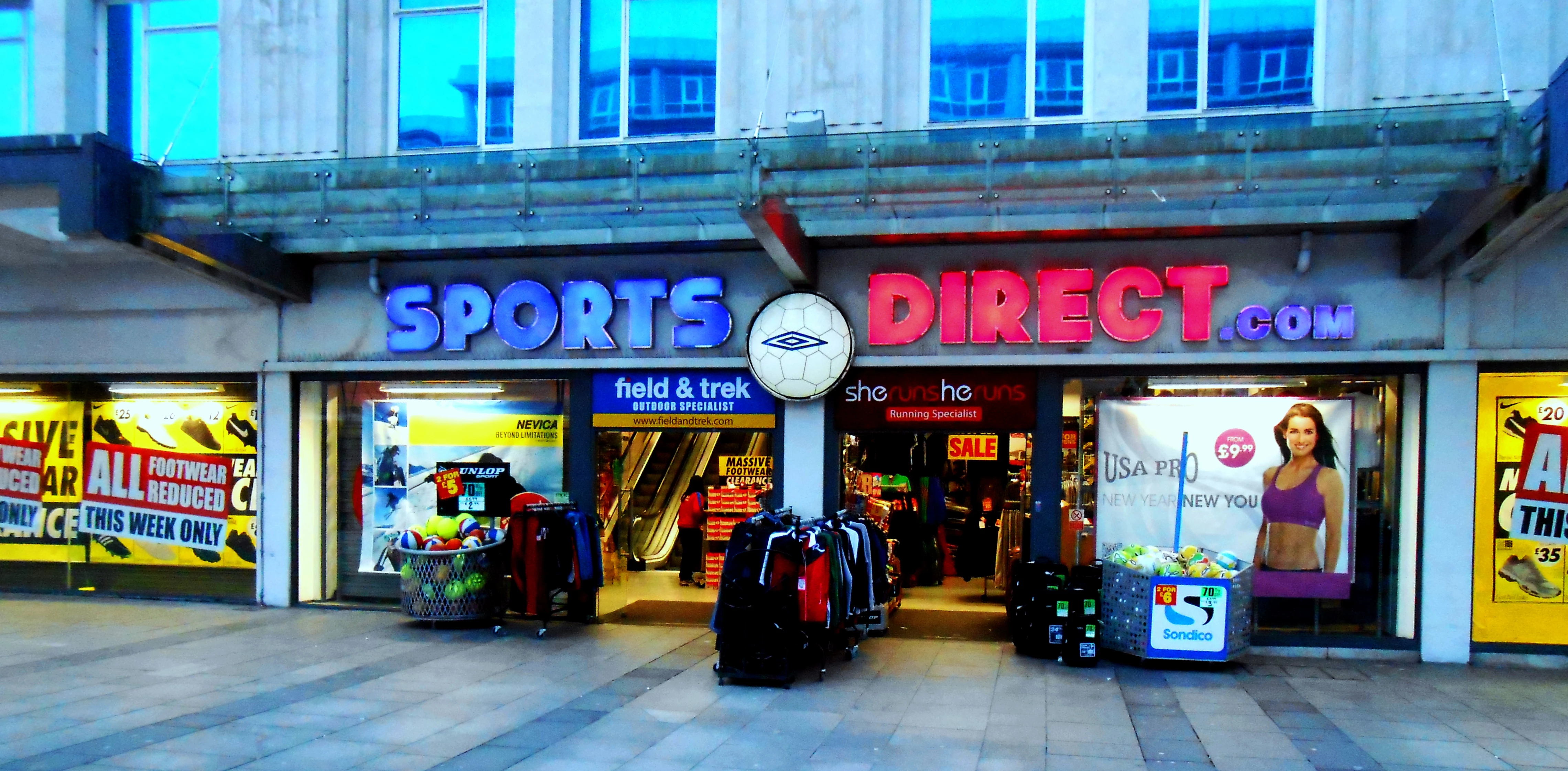 Sports Direct store in Plymouth.